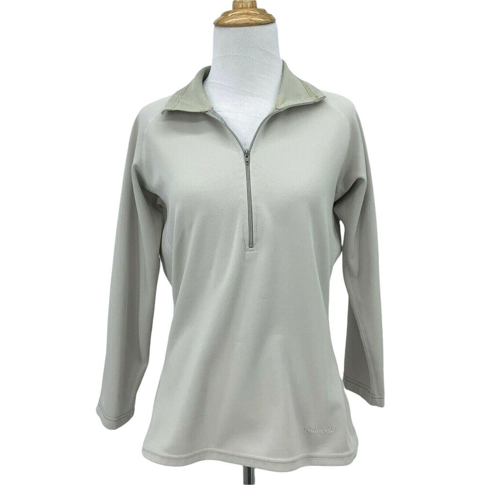 Vintage Patagonia Base Layer Shirt Women M Medium 1/2 Zip Long Sleeve Top *Read